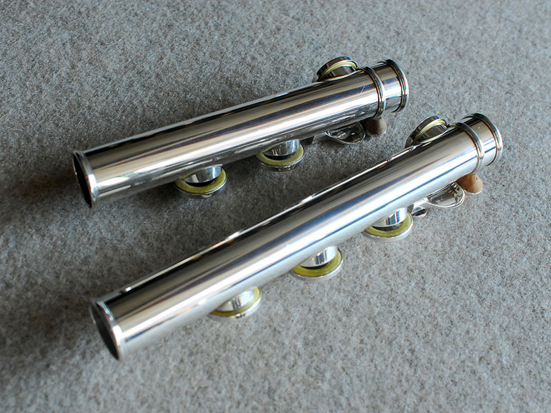 PEARL MAESTAシルバー Hand Made RE C＋H足部管付 総銀フルート 美品